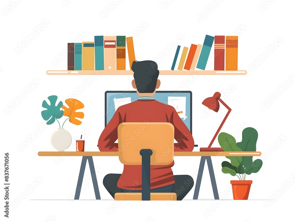 Poster online tutor providing personalized instruction through video call for student s homework and learni