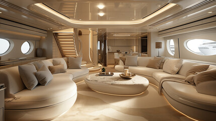 A luxury yacht, crafted with luxurious interiors and high-tech amenities, offers discerning travelers opulent accommodations and leisure facilities for unforgettable voyages