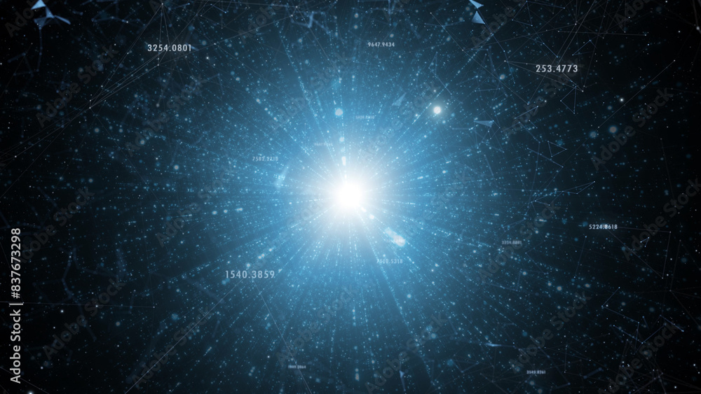Poster abstract random data shining cyberspace network illustration background.