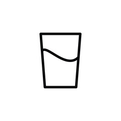 glass icon vector template design flat and simple
