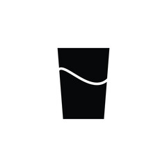 glass icon vector template design flat and simple