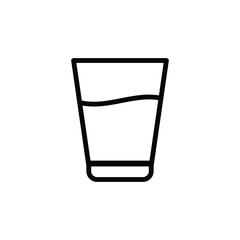 glass icon vector template design flat and simple