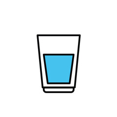 glass icon vector template design flat and simple