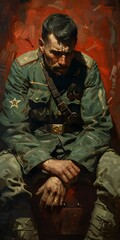 Fototapeta premium Portrait of a soldier