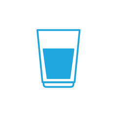 glass icon vector template design flat and simple