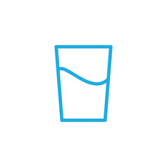 glass icon vector template design flat and simple