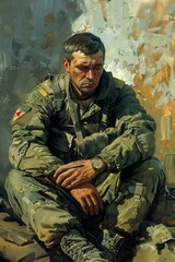 Fototapeta premium Portrait of a soldier
