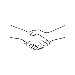 Hold one's hands continuous line drawing. one line art, People shaking hands one line. Vector illustration for poster, card, logo, banner valentine day, wedding,Coffee cup and t-shirt