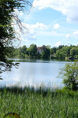 Katzensee with a blue sky in the background 