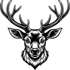 Deer head reindeer head isolated vector