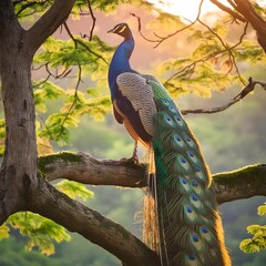 Naklejka premium A Beautiful Peacock | Peacock Feather | Peafowl 