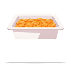 Fermented soybeans natto vector isolated illustration