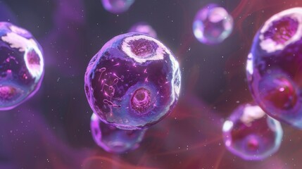 3D rendering of a group of stem cells.