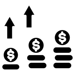 graph, upward arrow, money, chart, profit