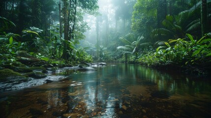 Obraz premium River in the Rainforest