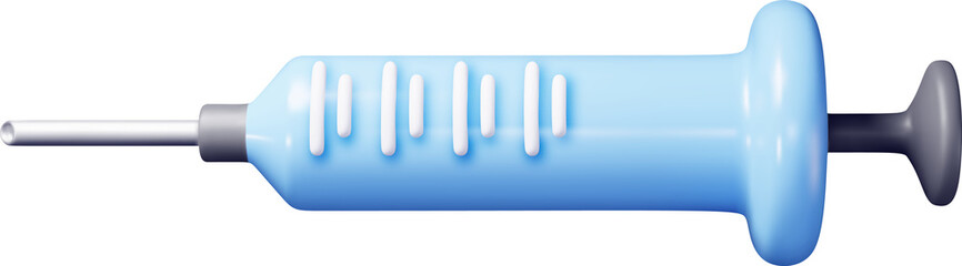 Obraz premium 3d medical plastic vaccination syringe