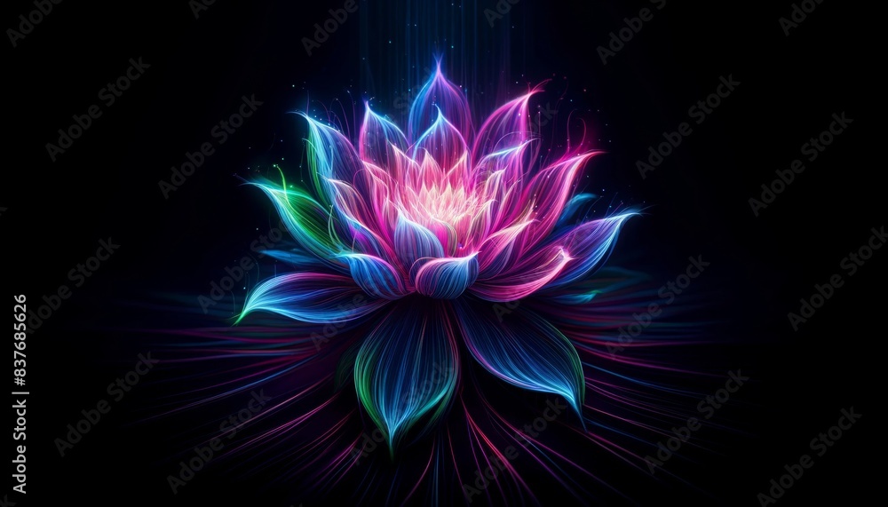 Fototapete here is the generated image titled abstract background with flowers featuring fractal designs and gl