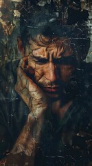 Portrait of a Man with a Weathered Face