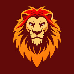 lion-head-logo-vector--simple-icon-logo