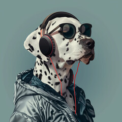 A dog with sunglasses