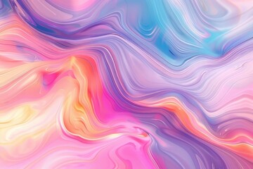 Abstract Wave Background Whit Pastel Colors Abstract Liquid Lines Whit Vibrant Colors Smooth Wallpaper - generative ai