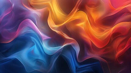 Obraz premium an abstract digital painting featuring smooth, flowing shapes reminiscent of draped fabric