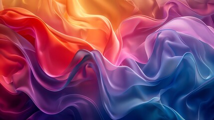 Obraz premium an abstract digital illustration featuring smooth, flowing shapes reminiscent of draped fabric