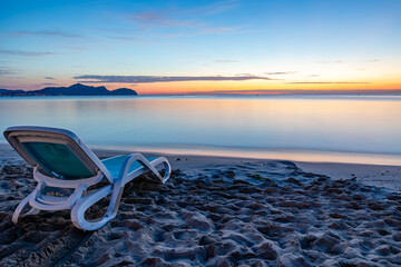 sunset on the beach