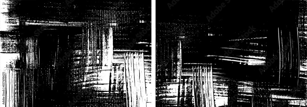 Poster black paint on canvas texture backgrounds, modern abstract backdrop designs set. rough textured brus