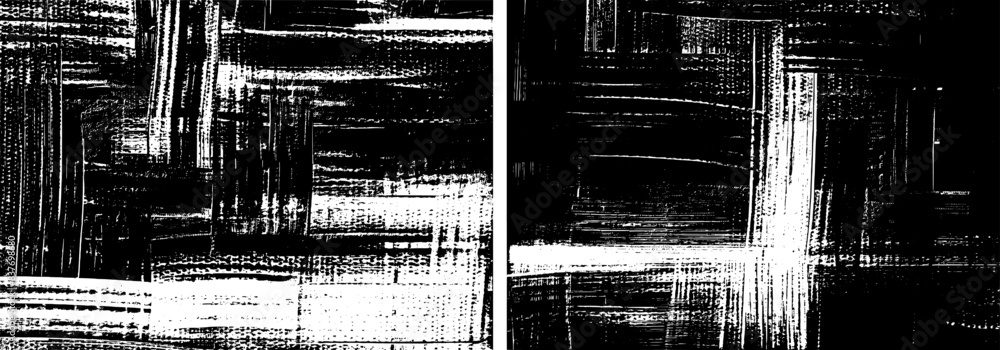 Poster paint on canvas texture backgrounds, modern abstract backdrop designs set. rough textured brush stro