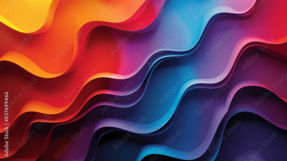 Poster color gradients visual impact: an illustration with color gradients that create a visual impact