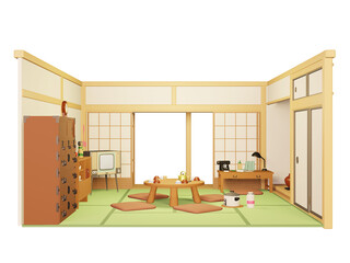 昭和レトロな部屋のイラスト