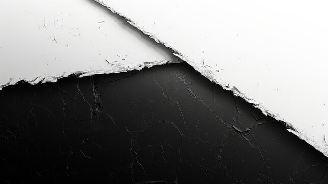 one side is black, the other reveals white beneath Alternatively, a black-and-white wall exhib