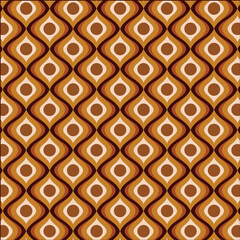 70's Golden Brown Retro Pattern