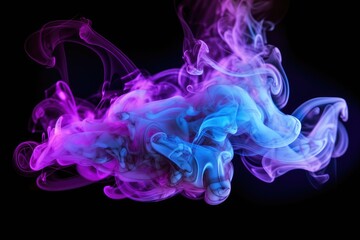 Fototapeta premium Colorful Neon Smoke Abstract Art
