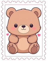 Obraz premium stamp baby bear