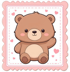 Obraz premium stamp baby bear