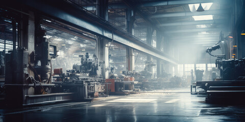 Modern Industrial Manufacturing Floor Scene