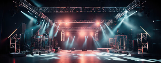 Electrifying Concert Stage Lights and Sound