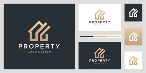 Luxury home  vector logo design inspiration