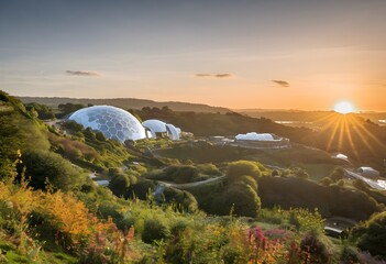 A view of the Eden Project in Cornwall
