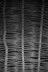 ancient house wall made of twigs of tree branches