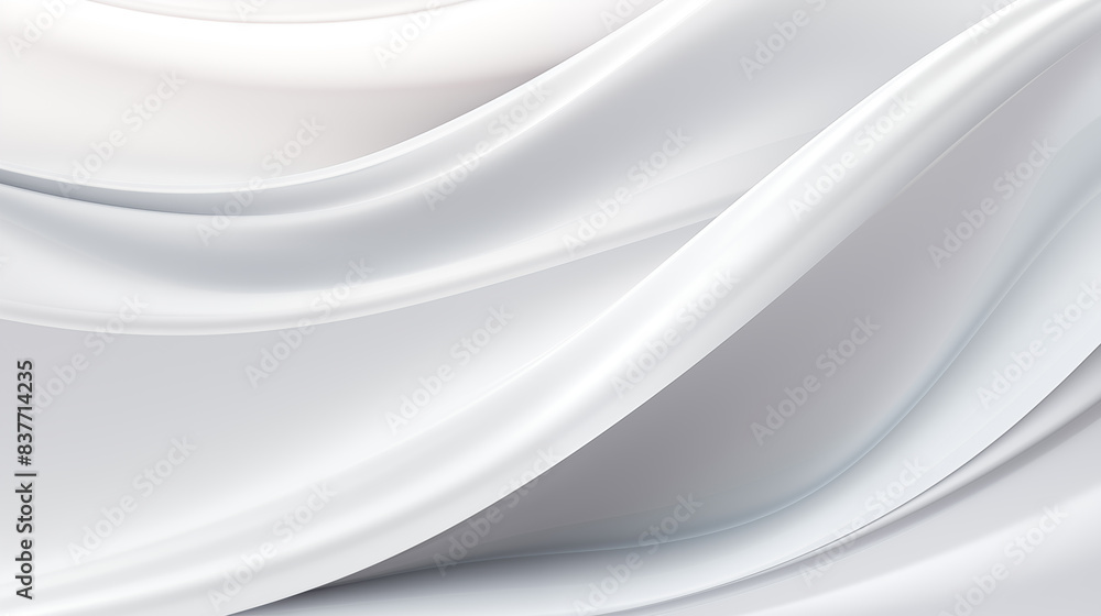 Fototapete Abstract soft shiny white gray wavy line background graphic design. Elegant white gray modern architecture art. Blurred backdrop effect back