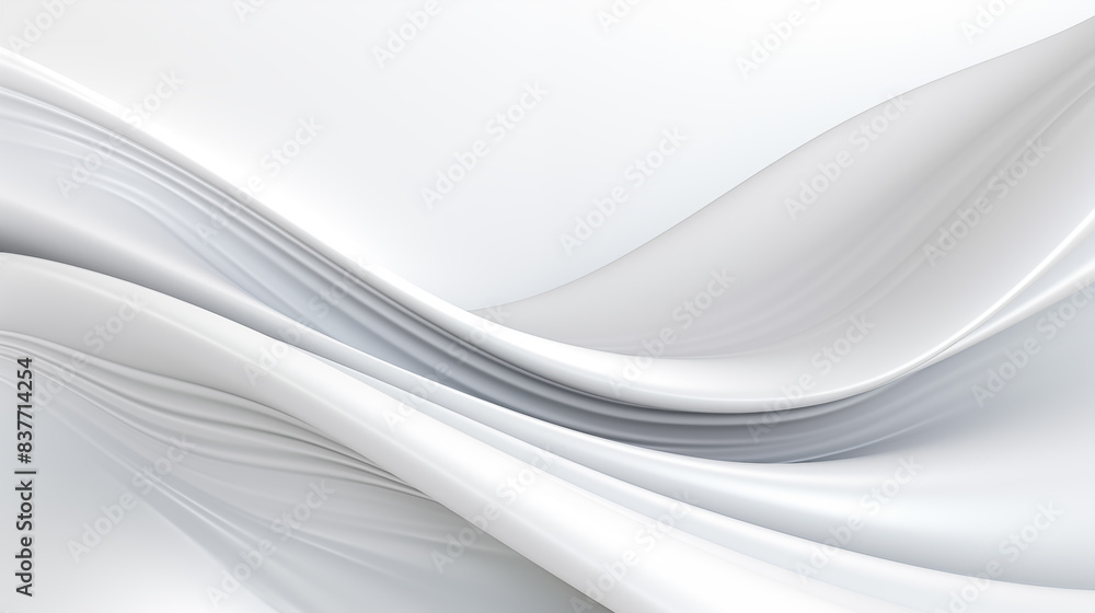 Fototapete Abstract soft shiny white gray wavy line background graphic design. Elegant white gray modern architecture art. Blurred backdrop effect back