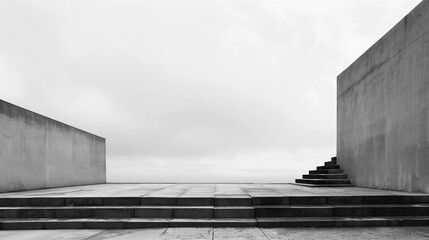 Minimalist style photography, black and white tone