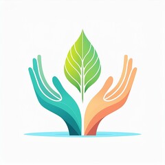 Obraz premium logo pour praticien de soin énergétique et naturopathe en dessin ia