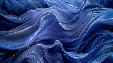 Fototapeta premium Abstract indigo waves ebbing and flowing in harmony