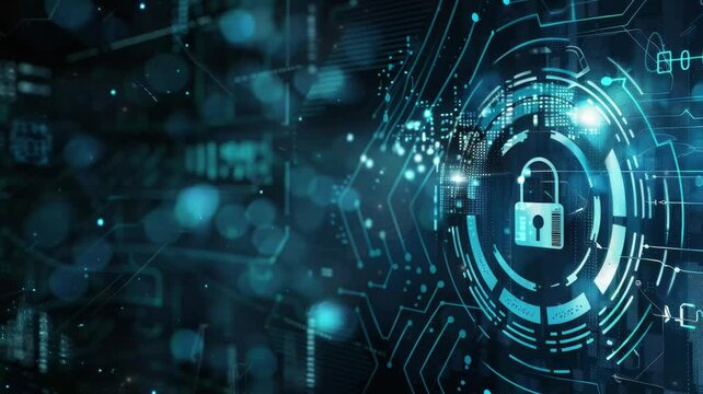 3d illustration of data security background