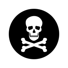 Fototapeta premium Skull and Bones vector icon. danger illustration sign. poison symbol or logo.