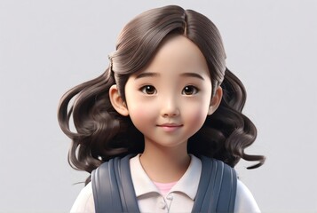 portrait of an asian girl student